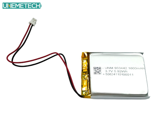 بطارية الليثيوم البوليمر المخصصة 3.7 فولت 1600mAh 933442 بطارية الليثيوم البوليمر للمنتجات الطبية