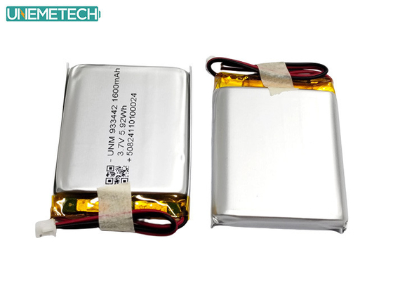 بطارية الليثيوم البوليمر المخصصة 3.7 فولت 1600mAh 933442 بطارية الليثيوم البوليمر للمنتجات الطبية