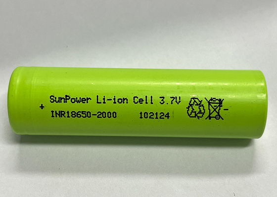 SunPower 18650 2000mAh 20A بطارية ليثيوم أيون قابلة لإعادة الشحن 3.7 فولت بطاريات ليثيوم أيون للأدوات الكهربائية
