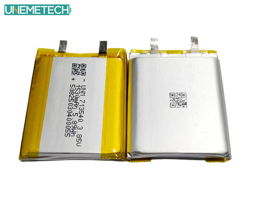 3بطارية البوليمر الليثيومية عالية الجهد 85 فولت 1530mAh 713540 للأجهزة الطبية