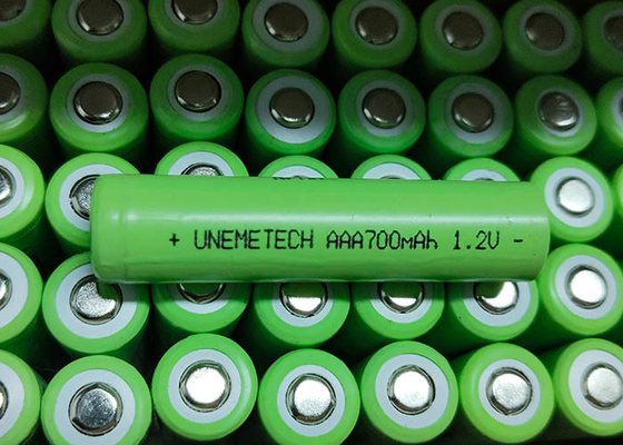 بطارية NiMH AAA700mAh 1.2V 700mAh بطارية هيدريد النيكل المعدني القابلة لإعادة الشحن
