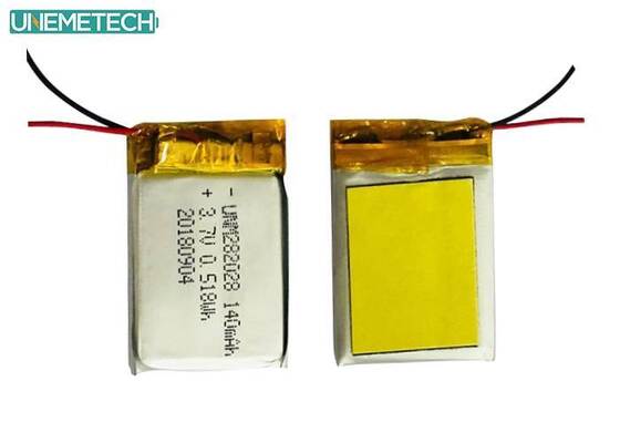 جودة بطارية الليبو ذات التفريغ الذاتي المنخفض 282028 / 3.7V بطارية البوليمر الليثيوم 140mAh للأجهزة القابلة للارتداء مصنع