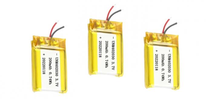 Small Size 402030 3.7V 200mAh Rechargeable Lipo Battery for Electronic Products